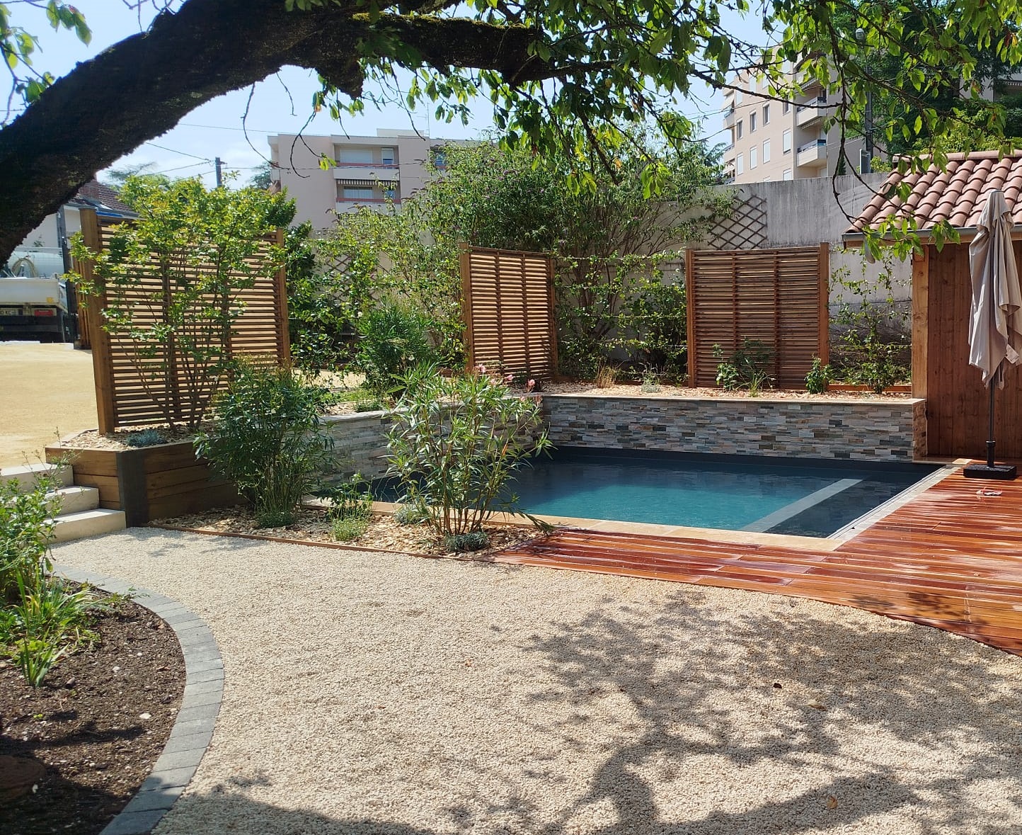 piscine terrasse bois
